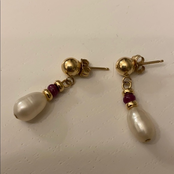 14K | gold bead fishwater necklace set - Picture 2 of 5